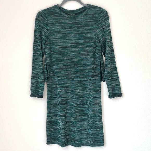 \Topshop\• Green Striped Sweater Dress - Picture 1 of 14
